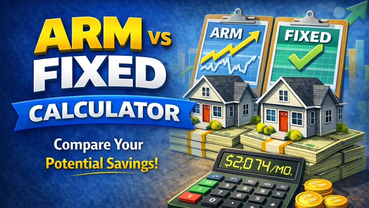 ARM vs Fixed Calculator ARM vs Fixed Mortgage Calculator (Compare Costs & Find the Better Option)