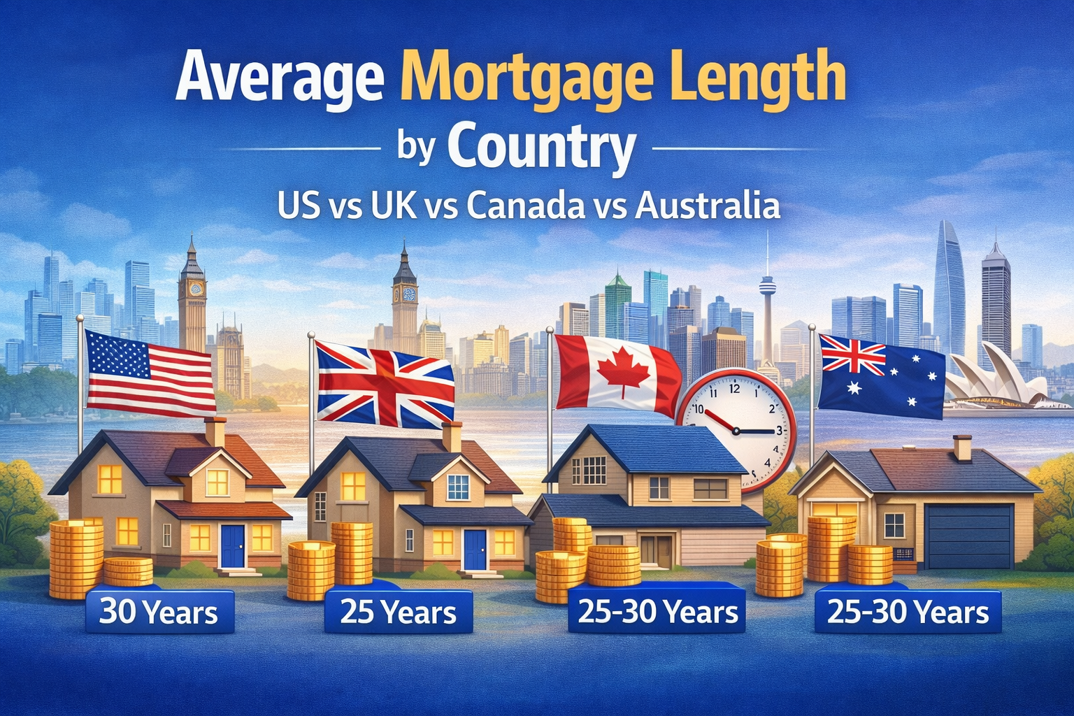 Mortgage Length by Country: US vs UK vs Canada vs Australia (Big Differences Revealed)