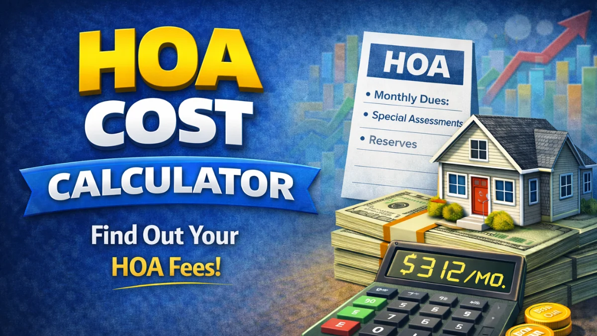 HOA Cost Calculator HOA Cost Calculator (Estimate Monthly HOA Fees for Your Property)