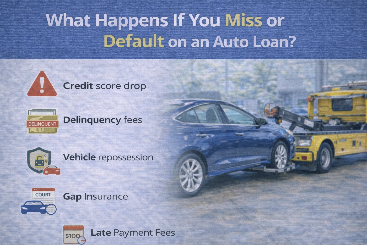 What Happens If You Miss or Default on an Auto Loan What Happens If You Miss or Default on an Auto Loan